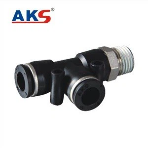 Npt Branch Tee Fitting Pneumatisk Push In Fittings